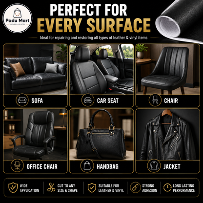 Self-Adhesive Leather Repair Patch (30x60cm) | Waterproof Upholstery Repair Tape for Sofa, Car Seats, Bags & Furniture